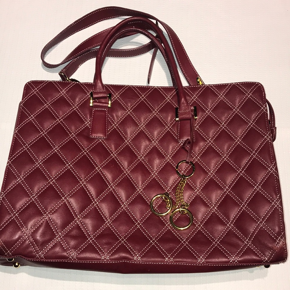 Franklin Covey Leather Tote Laptop Bag